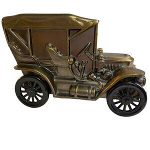 Banthrico Metal Car Bank (1974) Bronze Finish 1910 Stanley  Farmers Bank & Trust